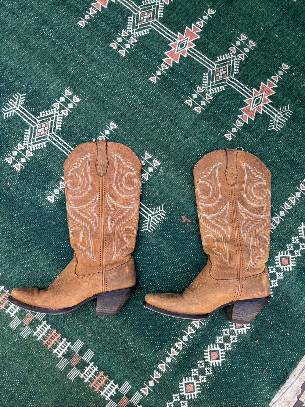 Durango Women's Tan Leather Western Cowboy Boots